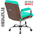 Cadeira Original Eames Diretor com Rodinhas Cromadas e Anti Risco Linha Capa em Madeira Verde Água - Imagem 5
