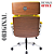 Cadeira Design Office Eames Signature Presidente Cromada com Rodinhas Anti Risco - Capa em Madeira- Amarelo - Imagem 4