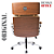 Cadeira Design Office Eames Signature Presidente Cromada com Rodinhas Anti Risco - Capa em Madeira - Bege - Imagem 6