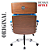 Cadeira Design Office Eames Signature Presidente Cromada com Rodinhas Anti Risco - Capa em Madeira - Azul Bebê - Imagem 6