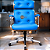 Cadeira Design Office Eames Signature Presidente Cromada com Rodinhas Anti Risco - Capa em Madeira - Azul Bebê - Imagem 2