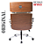 Cadeira Design Office Eames Signature Presidente Cromada com Rodinhas Anti Risco - Capa em Madeira - Branco - Imagem 6