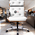 Cadeira Design Office Eames Signature Presidente Cromada com Rodinhas Anti Risco - Capa em Madeira - Branco - Imagem 2
