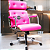 Cadeira Design Office Eames Signature Presidente Cromada com Rodinhas - Anti Risco - Capa em Madeira - Rosa Claro - Imagem 1