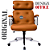 Cadeira Design Office Eames Signature Presidente Cromada com Rodinhas - Anti Risco - Capa em Madeira - Caramelo - Imagem 4