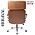 Cadeira Design Office Eames Signature Presidente Cromada com Rodinhas - Anti Risco - Capa em Madeira - Caramelo - Imagem 7