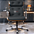 Cadeira Design Office Eames Signature Presidente Cromada com Rodinhas - Anti Risco - Capa em Madeira - Cinza Escuro - Imagem 2