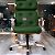 Cadeira Design Office Eames Signature Presidente Cromada com Rodinhas - Anti Risco - Capa em Madeira - Verde Escuro - Imagem 2