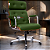 Cadeira Design Office Eames Signature Presidente Cromada com Rodinhas - Anti Risco - Capa em Madeira - Verde Escuro - Imagem 1