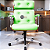 Cadeira Design Office Eames Signature Presidente Cromada com Rodinhas - Anti Risco - Capa em Madeira - Verde Limão - Imagem 2