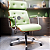 Cadeira Design Office Eames Signature Presidente Cromada com Rodinhas - Anti Risco - Capa em Madeira - Verde Limão - Imagem 1