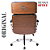 Cadeira Design Office Eames Signature Presidente Cromada com Rodinhas - Anti Risco - Capa em Madeira - Azul Marinho - Imagem 6