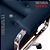 Cadeira Design Office Eames Signature Presidente Cromada com Rodinhas - Anti Risco - Capa em Madeira - Azul Marinho - Imagem 5