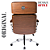 Cadeira Design Office Eames Signature Presidente Cromada com Rodinhas - Anti Risco - Capa em Madeira - Marrom - Imagem 6