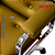 Cadeira Design Office Eames Signature Presidente Cromada com Rodinhas - Anti Risco - Capa em Madeira - Amarelo Mostarda - Imagem 2