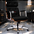 Cadeira Design Office Eames Signature Presidente Cromada com Rodinhas - Anti Risco - Capa em Madeira - Preto - Imagem 1