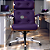 Cadeira Design Office Eames Signature Presidente Cromada com Rodinhas - Anti Risco - Capa em Madeira - Roxo - Imagem 2