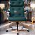 Cadeira Design Office Eames Signature Presidente Cromada com Rodinhas - Anti Risco - Capa em Madeira - Verde - Imagem 2