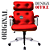 Cadeira Design Office Eames Signature Presidente Cromada com Rodinhas - Anti Risco - Capa em Madeira - Vermelho - Imagem 4