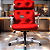 Cadeira Design Office Eames Signature Presidente Cromada com Rodinhas - Anti Risco - Capa em Madeira - Vermelho - Imagem 2
