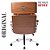 Cadeira Design Office Eames Signature Presidente Cromada com Rodinhas - Anti Risco - Capa em Madeira - Vermelho Telha - Imagem 6