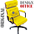 Cadeira Design Office Eames Signature Presidente Black com Rodinhas - Anti Risco - Capa em Madeira - Amarelo - Imagem 6