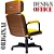Cadeira Design Office Eames Signature Presidente Black com Rodinhas - Anti Risco - Capa em Madeira - Amarelo - Imagem 4