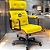 Cadeira Design Office Eames Signature Presidente Black com Rodinhas - Anti Risco - Capa em Madeira - Amarelo - Imagem 1