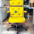 Cadeira Design Office Eames Signature Presidente Black com Rodinhas - Anti Risco - Capa em Madeira - Amarelo - Imagem 2