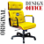 Cadeira Design Office Eames Signature Presidente Black com Rodinhas - Anti Risco - Capa em Madeira - Amarelo - Imagem 3