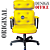 Cadeira Design Office Eames Signature Presidente Black com Rodinhas - Anti Risco - Capa em Madeira - Amarelo - Imagem 5