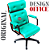 Cadeira Design Office Eames Signature Presidente Black com Rodinhas - Anti Risco - Capa em Madeira - Verde Água - Imagem 4