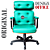 Cadeira Design Office Eames Signature Presidente Black com Rodinhas - Anti Risco - Capa em Madeira - Verde Água - Imagem 5