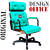 Cadeira Design Office Eames Signature Presidente Black com Rodinhas - Anti Risco - Capa em Madeira - Verde Água - Imagem 3