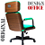 Cadeira Design Office Eames Signature Presidente Black com Rodinhas - Anti Risco - Capa em Madeira - Verde Água - Imagem 6