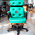 Cadeira Design Office Eames Signature Presidente Black com Rodinhas - Anti Risco - Capa em Madeira - Verde Água - Imagem 2