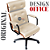 Cadeira Design Office Eames Signature Presidente Black com Rodinhas - Anti Risco - Capa em Madeira - Bege - Imagem 5