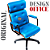 Cadeira Design Office Eames Signature Presidente Black com Rodinhas - Anti Risco - Capa em Madeira - Azul Bebê - Imagem 5