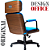 Cadeira Design Office Eames Signature Presidente Black com Rodinhas - Anti Risco - Capa em Madeira - Azul Bebê - Imagem 6