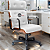 Cadeira Design Office Eames Signature Presidente Black com Rodinhas - Anti Risco - Capa em Madeira - Branco - Imagem 1