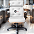 Cadeira Design Office Eames Signature Presidente Black com Rodinhas - Anti Risco - Capa em Madeira - Branco - Imagem 2