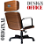 Cadeira Design Office Eames Signature Presidente Black com Rodinhas - Anti Risco - Capa em Madeira - Branco - Imagem 7