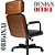 Cadeira Design Office Eames Signature Presidente Black com Rodinhas - Anti Risco - Capa em Madeira - Marrom Café - Imagem 7