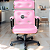 Cadeira Design Office Eames Signature Presidente Black com Rodinhas - Anti Risco - Capa em Madeira - Rosa Claro - Imagem 2