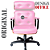Cadeira Design Office Eames Signature Presidente Black com Rodinhas - Anti Risco - Capa em Madeira - Rosa Claro - Imagem 4
