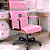 Cadeira Design Office Eames Signature Presidente Black com Rodinhas - Anti Risco - Capa em Madeira - Rosa Claro - Imagem 1