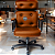 Cadeira Design Office Eames Signature Presidente Black com Rodinhas - Anti Risco - Capa em Madeira - Caramelo - Imagem 2