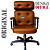 Cadeira Design Office Eames Signature Presidente Black com Rodinhas - Anti Risco - Capa em Madeira - Caramelo - Imagem 5