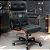 Cadeira Design Office Eames Signature Presidente Black com Rodinhas - Anti Risco - Capa em Madeira - Cinza Escuro - Imagem 1