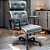 Cadeira Design Office Eames Signature Presidente Black com Rodinhas - Anti Risco - Capa em Madeira - Cinza Claro - Imagem 1